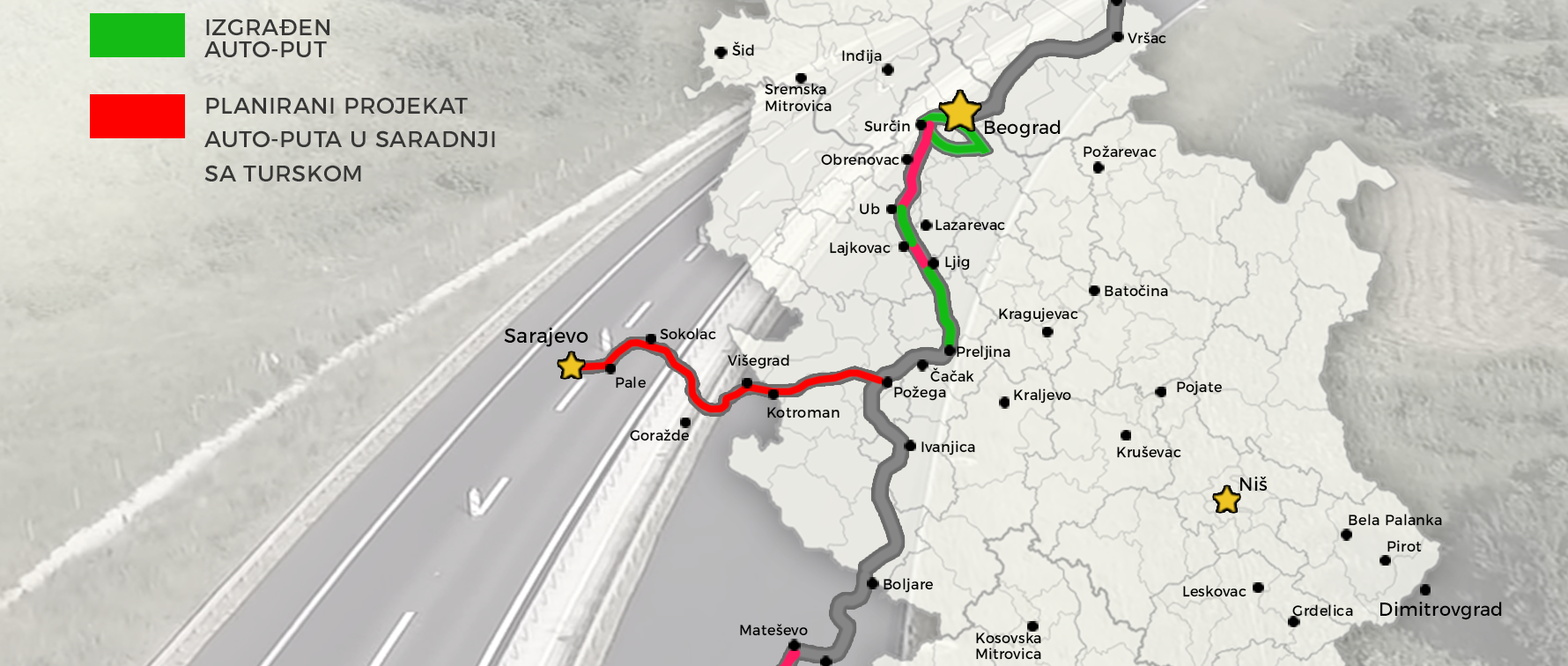 Gradnja autoputa Beograd-Sarajevo počinje sljedeće godine