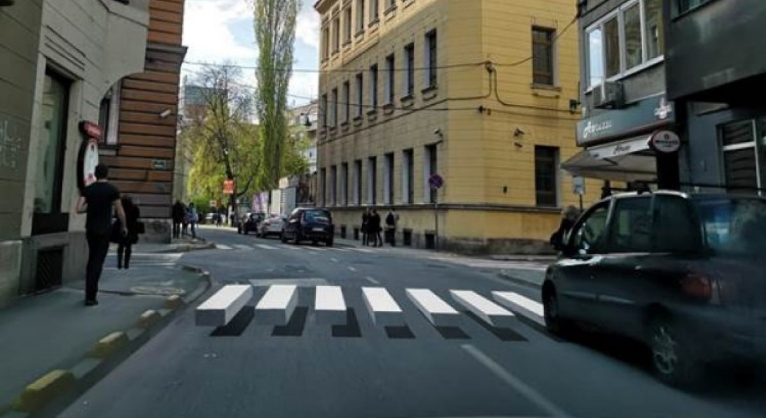 Sarajevo dobilo prvi 3D pješački prelaz, dobra ideja i za nas