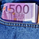 money, euro, pocket, 500 eur