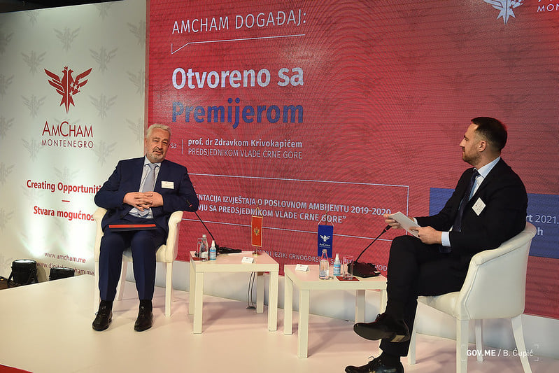 amcham montenegro, nikola tripković, zdravko krivokapić, otvoreno s premijerom