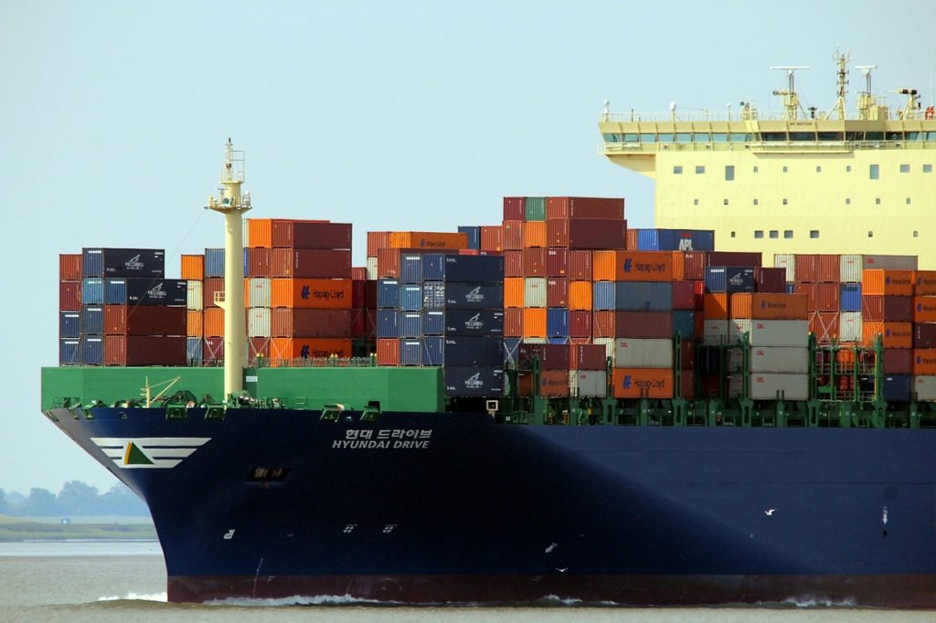 kontejner, brod, tanker, ship container