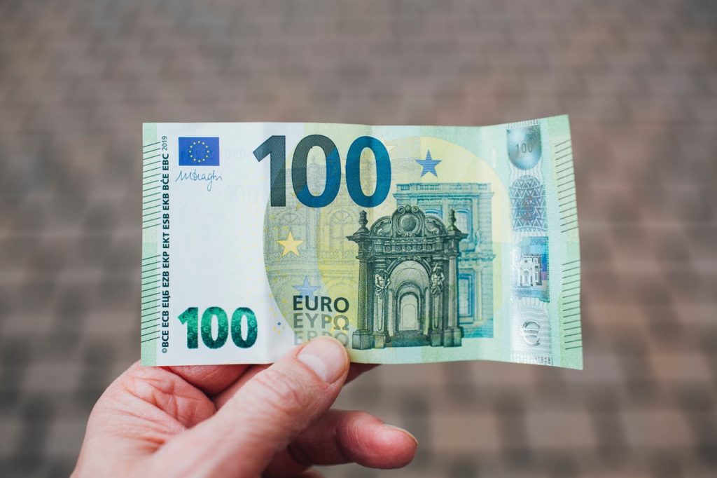euro, money, 100 eur