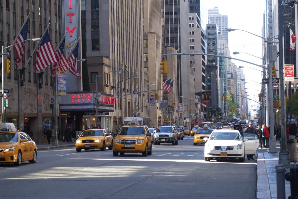 New York, USA, street, cars