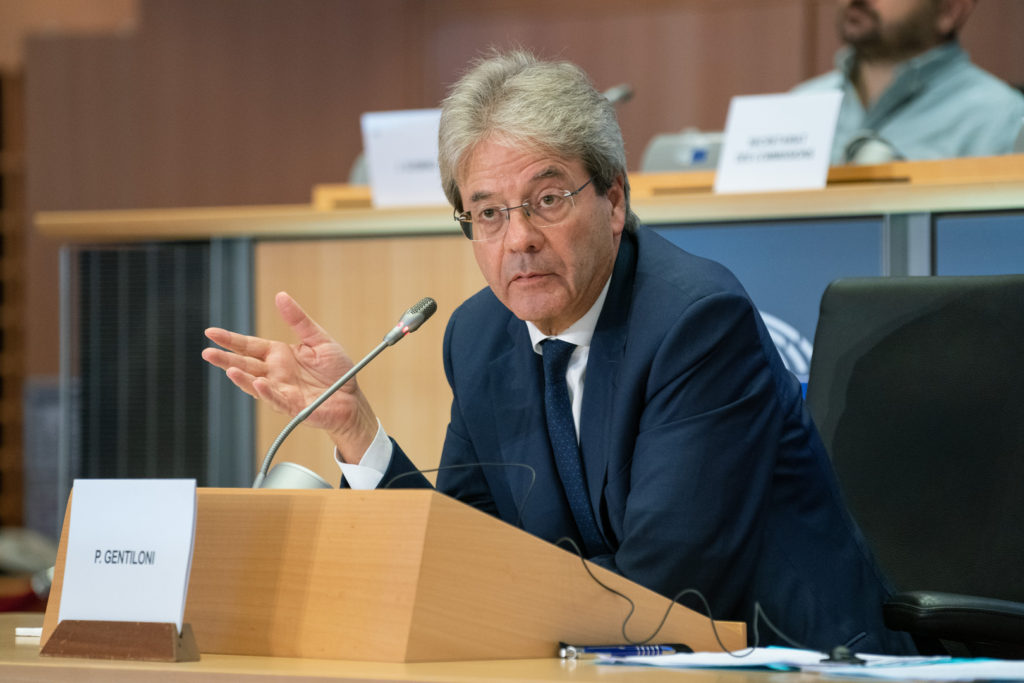 Paolo Đentiloni, Paolo Gentiloni, evropski komesar za ekonomiju