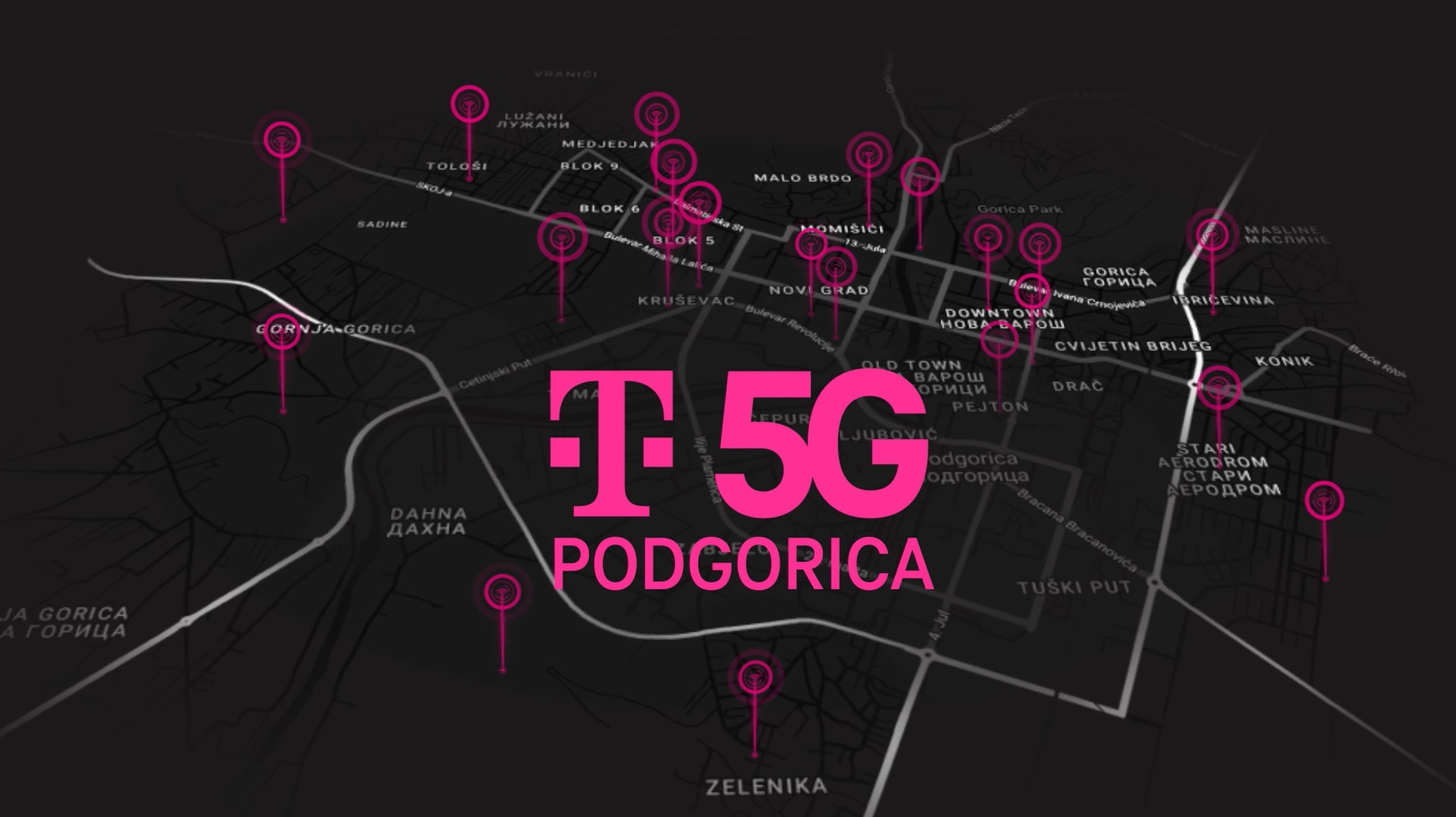 Crnogorski Telekom: Podgorica je prvi 5G grad u Crnoj Gori