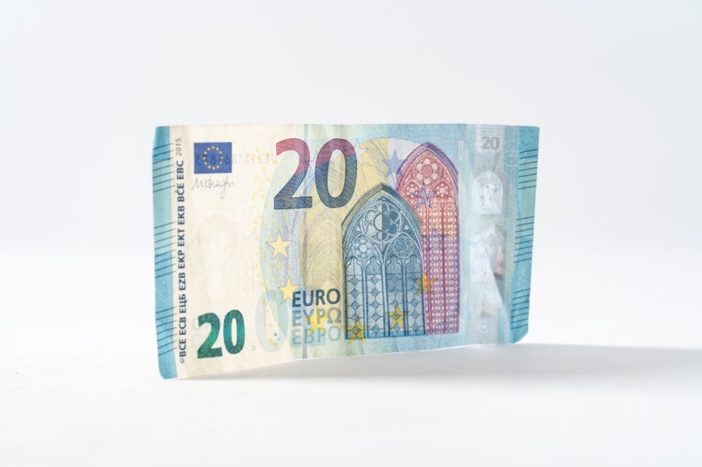 euro, money, 20 euro banknote