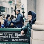 wall street, new york, manhattan, poor, begger, people, crowd