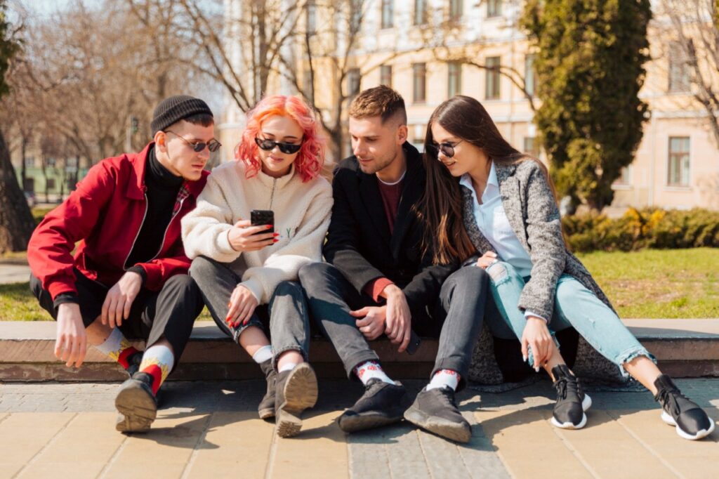 Generation Z, youth, young people, mobile phone
