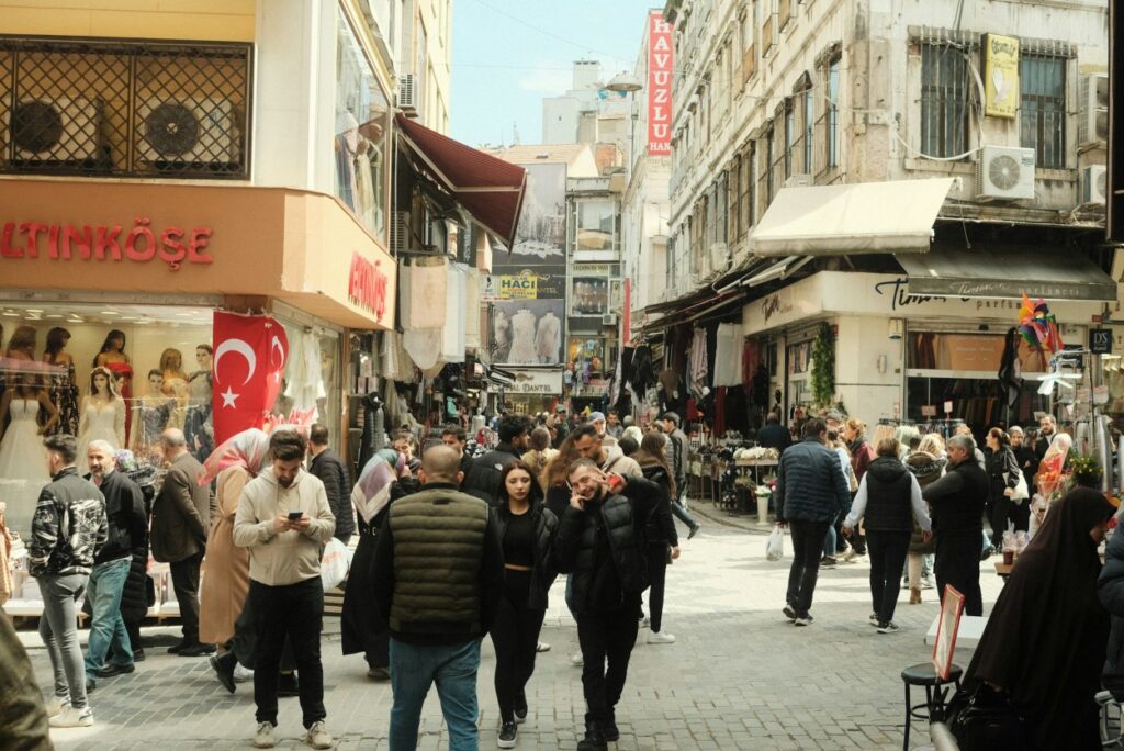 Istanbul, Turkey, people, street, walking, crowd