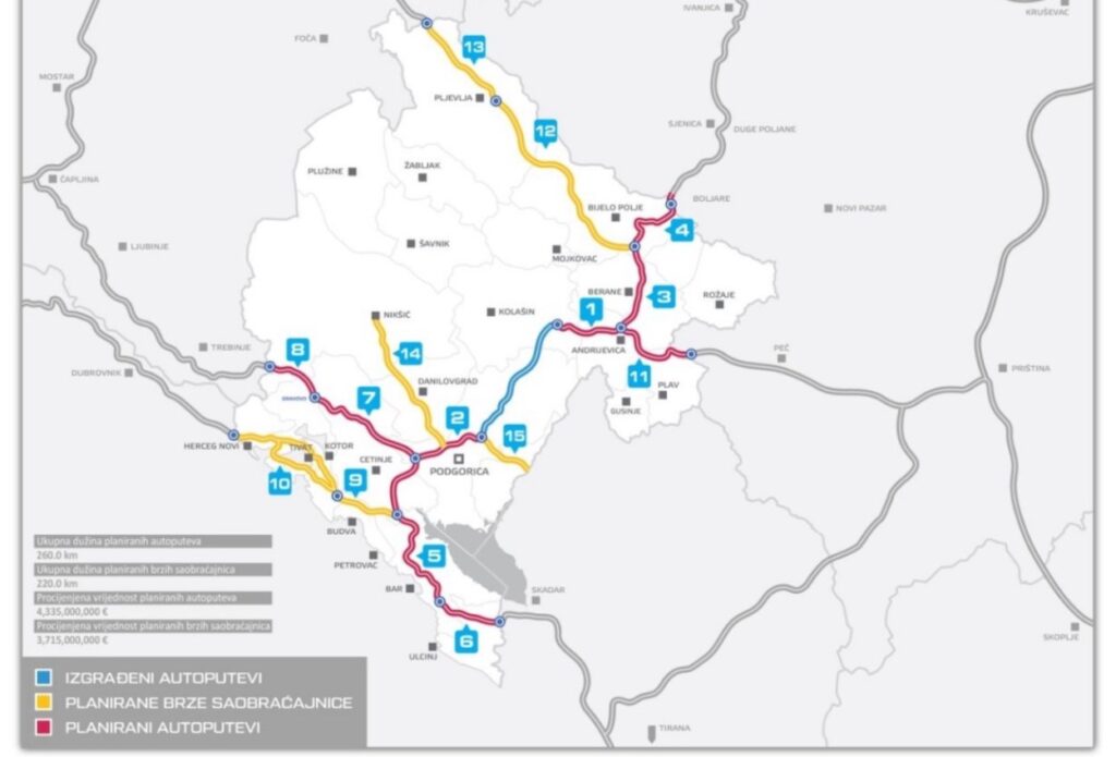 monteput, autoput, autoputevi, mapa