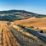 Toskana, Toscana, Siena, road, driving, village, rural, field, hill