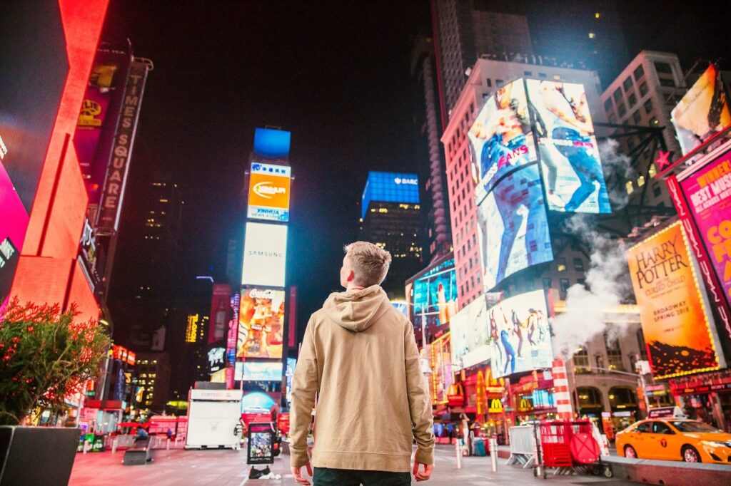 advertising, marketing, new york, manhattan, time square, light city