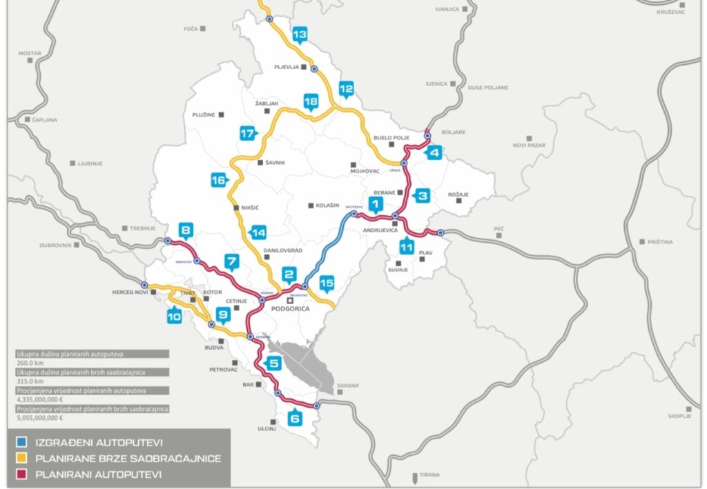 autoput. autoputevi, brze ceste, monteput, mapa