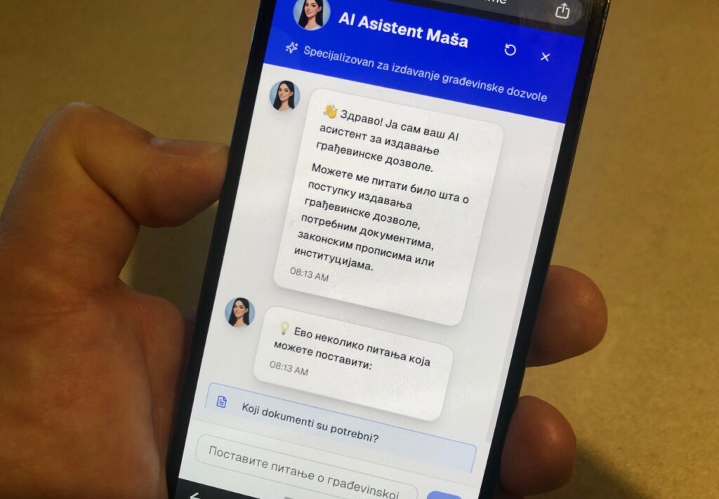 maša AI, chatbot Maša, vještačka inteligencija, legalizacija objekata