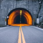 tunel, tunnel, road