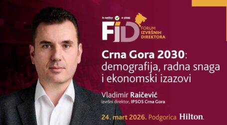 Vladimir Raičević (IPSOS) na FID-u: Kako demografija i tržište rada oblikuju Crnu Goru do 2030.