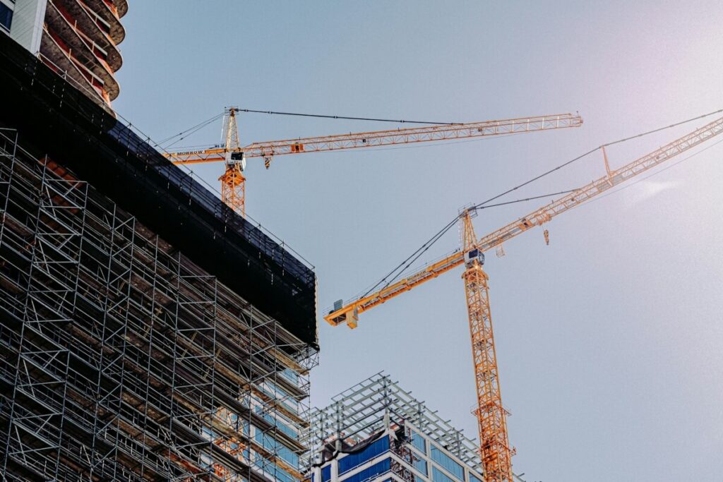 građevina, construction site, zgrada, izgradnja, dizalica, kran, elevator