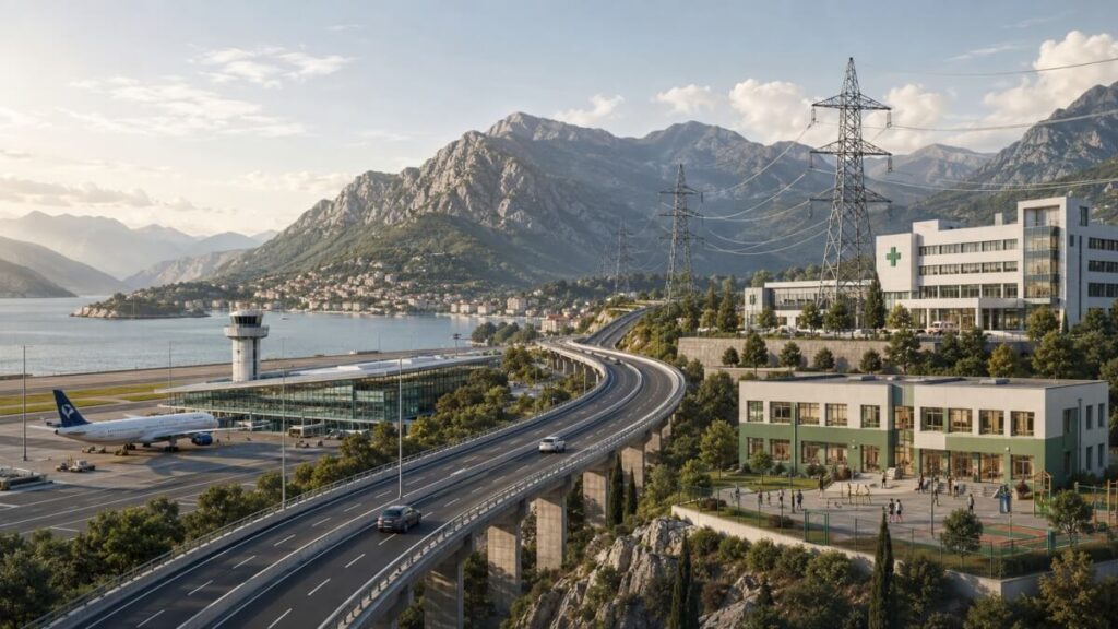 infrastruktura, gradnja, crna gora, autoput, aerodromi, bolnice, dalekovod, master plan investicija, investicije u infrastrukturu