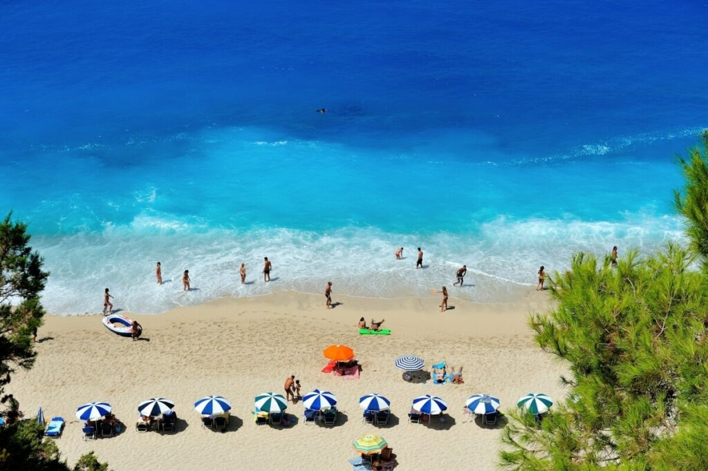 greece, beach, resort