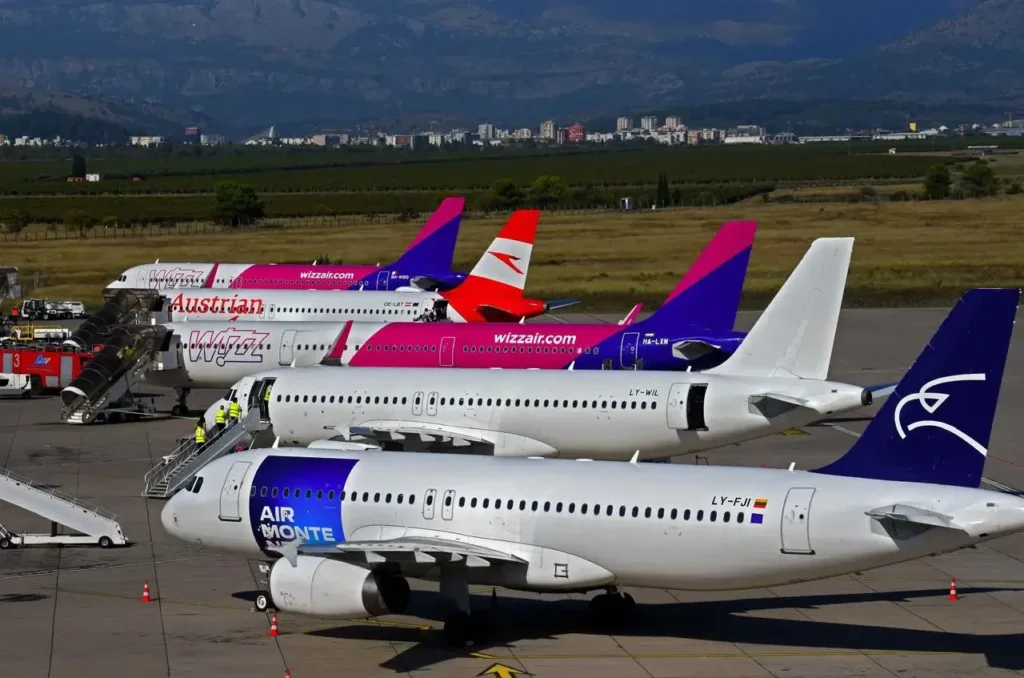 Aerodrom Podgoricam, Aerodromi Crne Gore, avioni