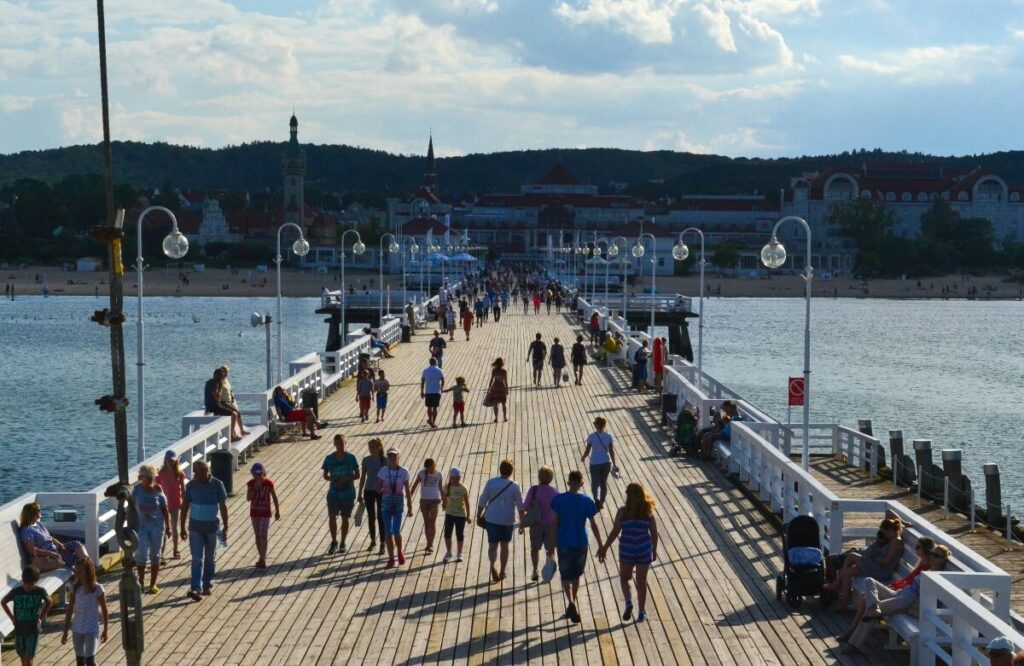bridge, people, crowd, poland, polish