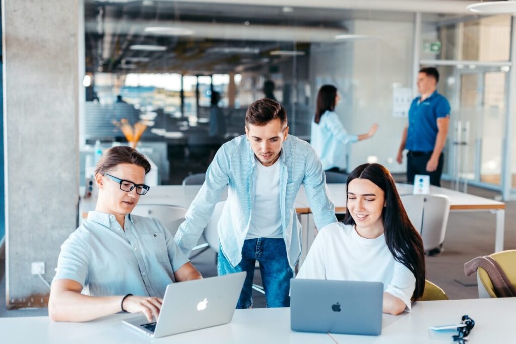 office, colleagues, work, job, young employees