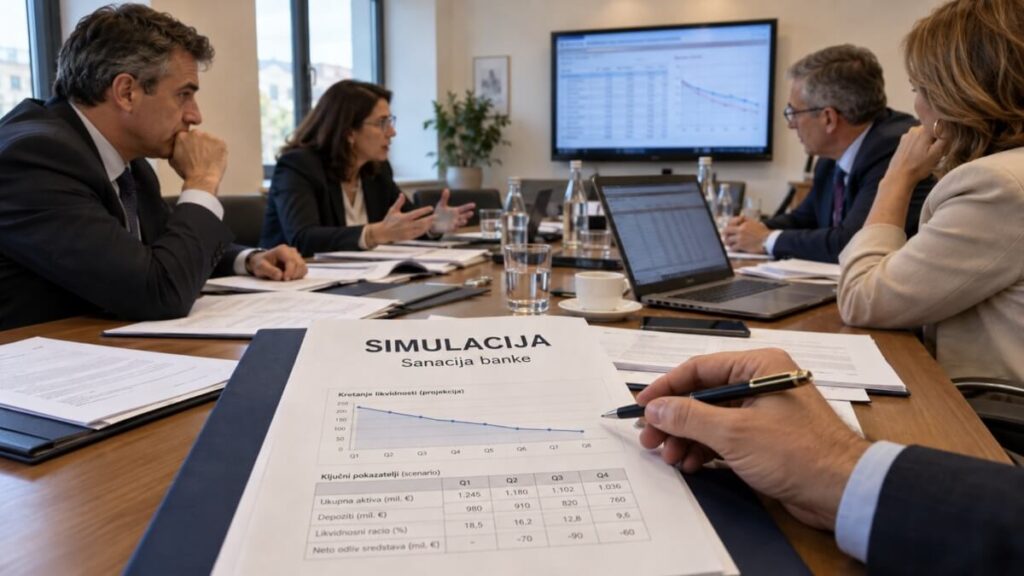 simulacija bankarske krize, stres test